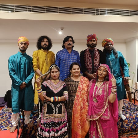 Rajasthnai folk music group